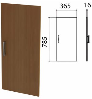 Дверь ЛДСП низкая "Монолит" (ш365*г16*в785 мм), цвет орех, ДМ41.3, ш/к640210