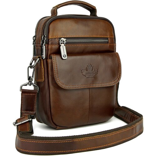 Сумка планшет znimsk, фактура зернистая, коричневый