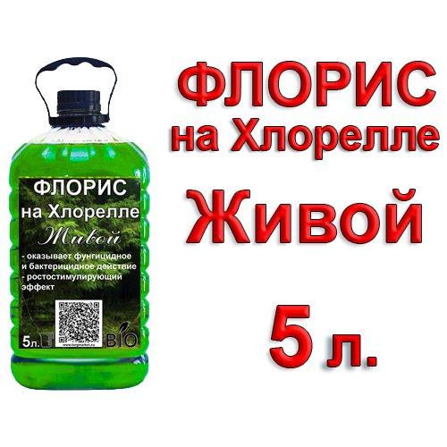 атлантис на хлорелле pseudomonas bacillus 1 литр Флорис на Хлорелле (бактерии Pseudomonas), 5 литров