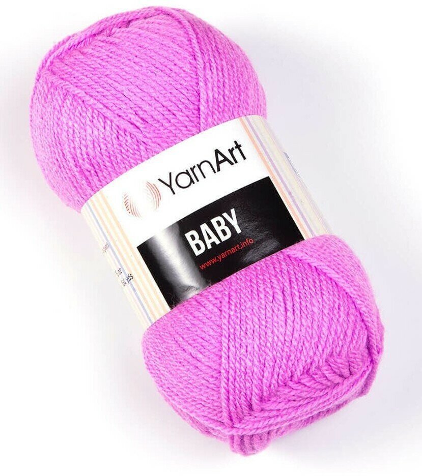 Пряжа YarnArt baby цвет 635 (розово-сиреневый) 100% акрил, 50гр, 150м - 1 моток