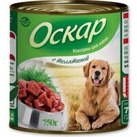 Оскар Консервы для собак с Телятиной, 750г 0.75 кг