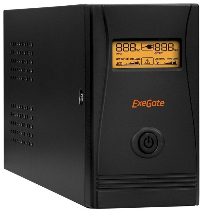 ИБП ExeGate SpecialPro Smart LLB-600. LCD. AVR. C13. RJ. USB 600VA/360W, Black