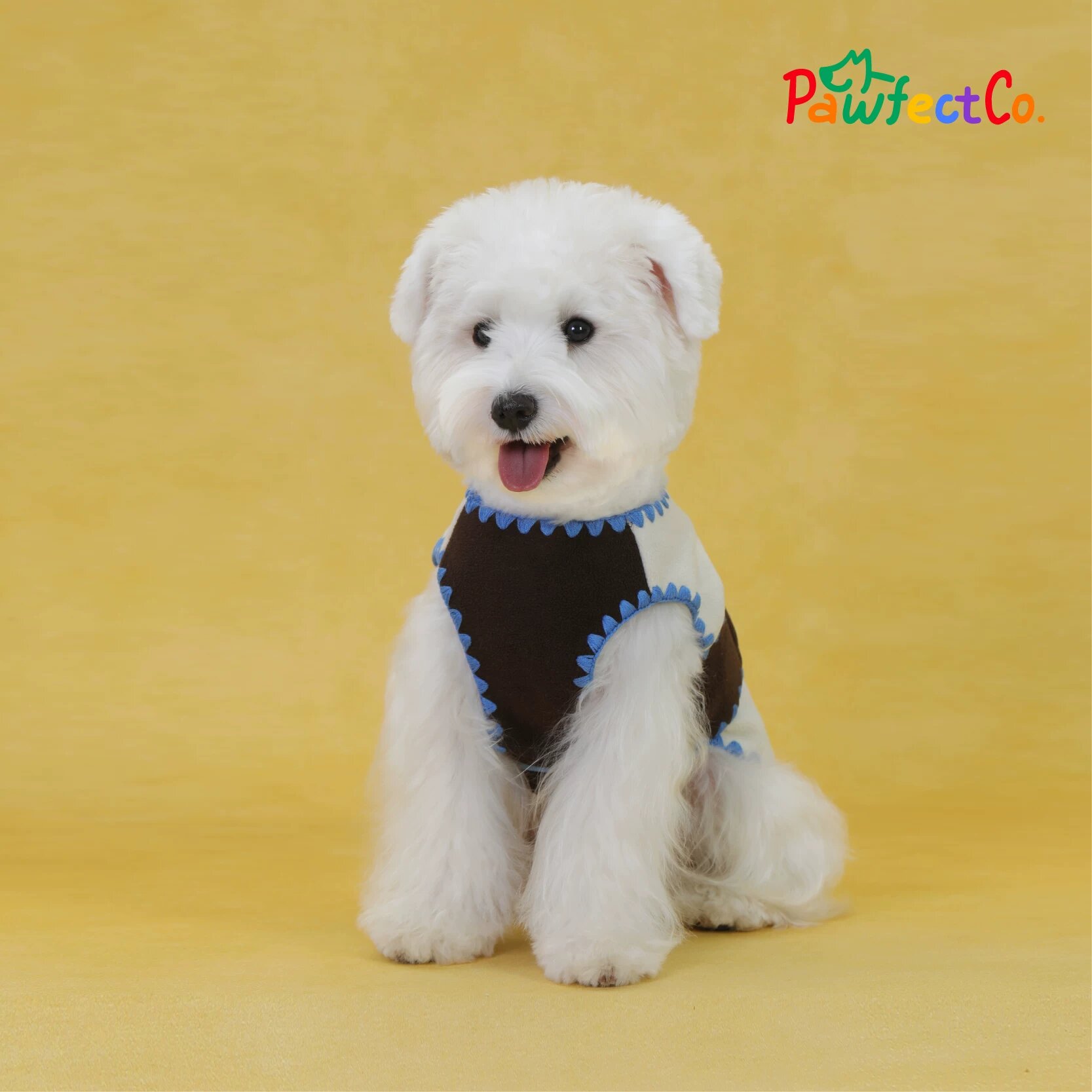 Pawfect Co Двойной слой антистатического флиса теплый жилет для дома с тихой липучкой XS