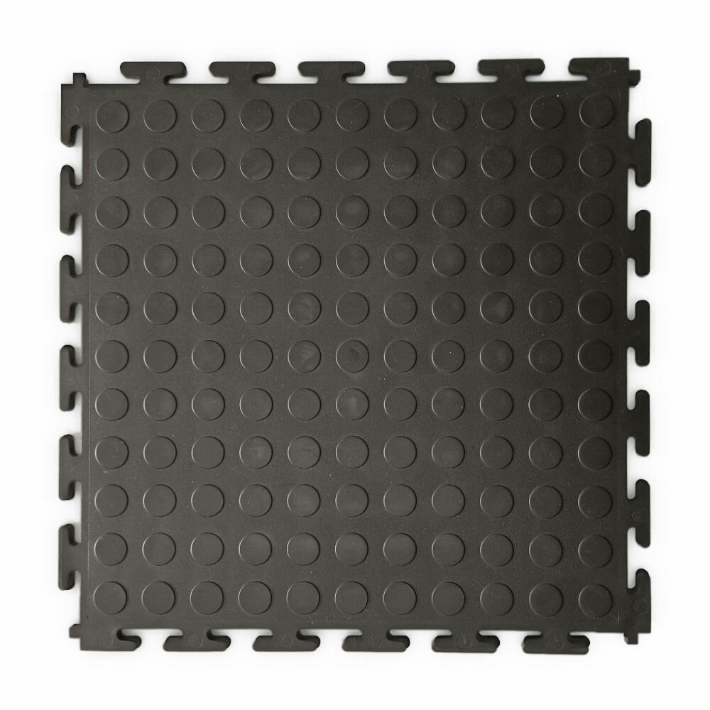 Плитка ПВХ модульная на пол LT mini black Coin PVC Eco 250х250х5мм 43 класс