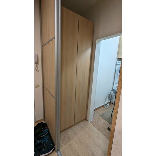 Дверь матовая Вольда совместима со шкафами Пакс / 50х229 см / Цвет Белёный Дуб