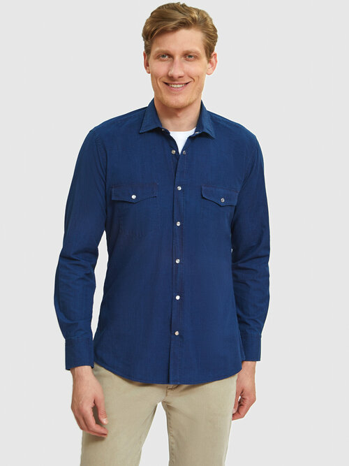 Рубашка KANZLER, размер 39, синий