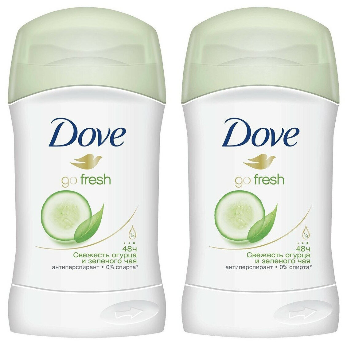 Антиперспирант Dove Go Fresh Прикосновение свежести, стик, 40 мл, 2 шт.