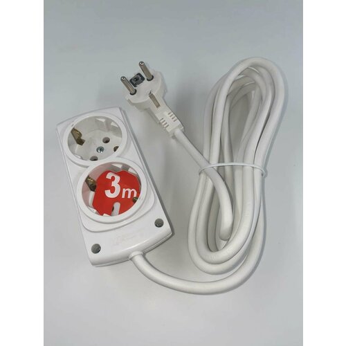 Удлинитель Mutlusan Olimpia 3 метра с заземлением 2 розетки 16А 250В 903₽