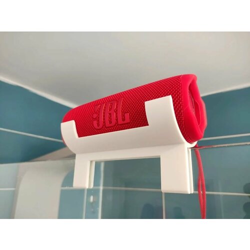 Держатель для блютус колонки JBL Flip 6 с душевую на стекло-белый 600₽