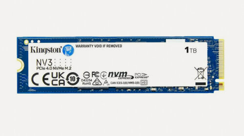 Изображение товара SSD диск Kingston NV3, 1000GB, M.2 2280, PCIe 4.0 x4, NVMe (SNV3S/1000G)