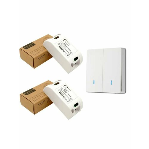 Комплект для умного дома умное реле RF433 МГц 220В двойной беспроводной выключатель света СФ 97700₽