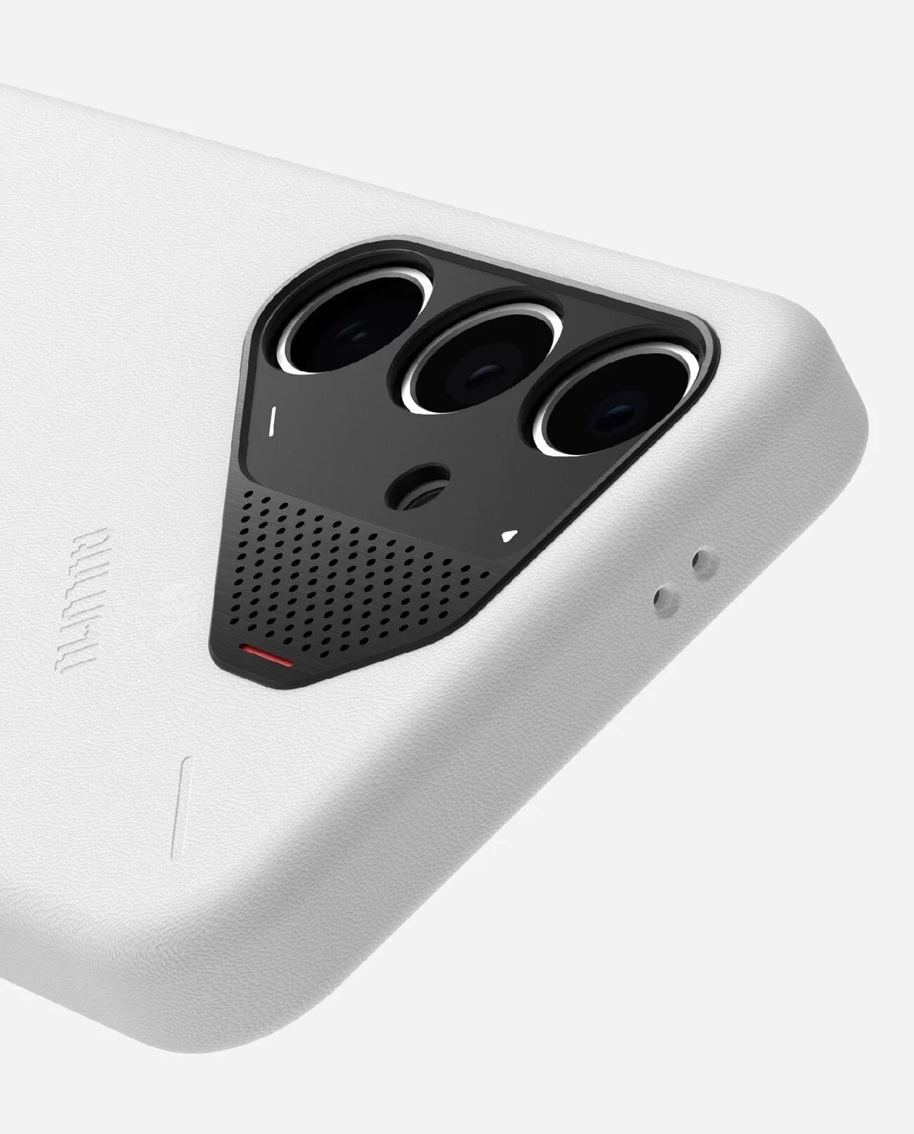 Чехол на Самсунг S24 защитный - Aulumu, MagSafe & PowerShare, экокожа, белый — фото 1