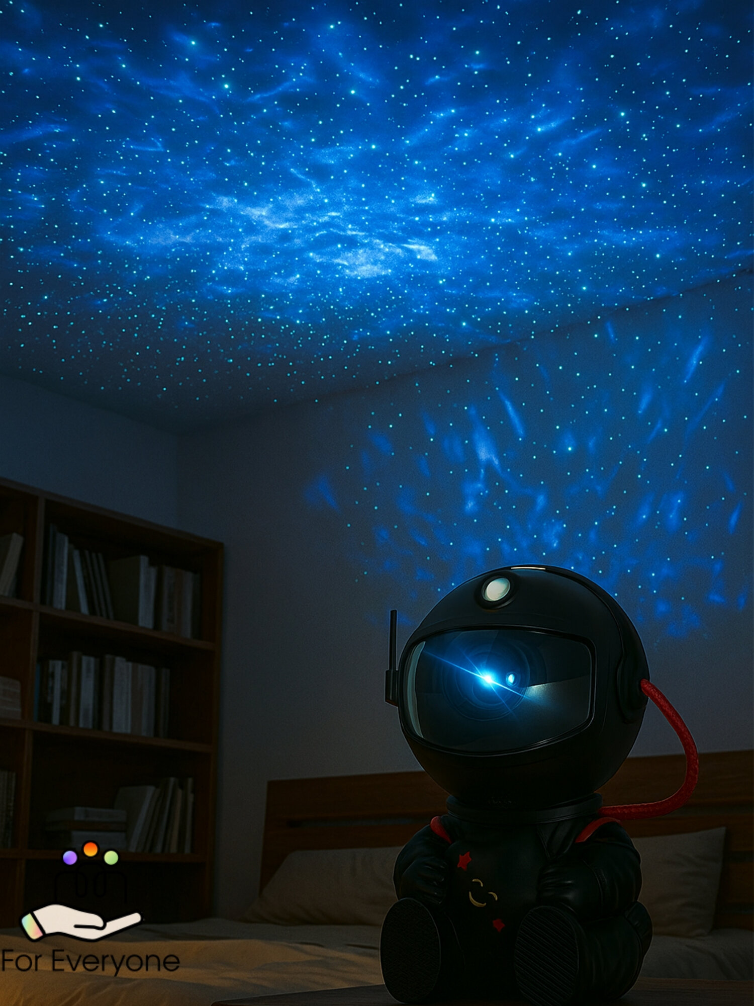 Проектор звездного неба лазерный проектор ночник домашний планетарий (космонавт) Star Sky черный