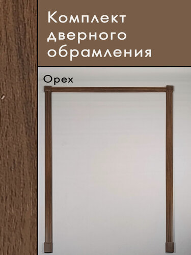 Изображение товара Дверное обрамление Artiva, орех, МДФ, покрытие ПВХ, комплект