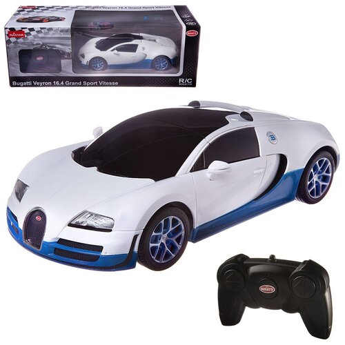 Машина р у 1:18 Bugatti Veyron Grand Sport Vitesse, цвет белый 53900W радиоуправляемые игрушки rastar машина радиоуправляемая 1 18 bugatti veyron grand sport vitesse