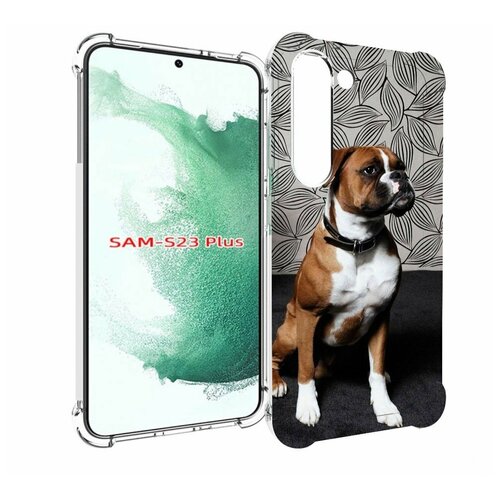 Чехол MyPads боксер собака для Samsung Galaxy S23 Plus + задняя-панель-накладка-бампер чехол mypads собака в яйцах для samsung galaxy s23 задняя панель накладка бампер