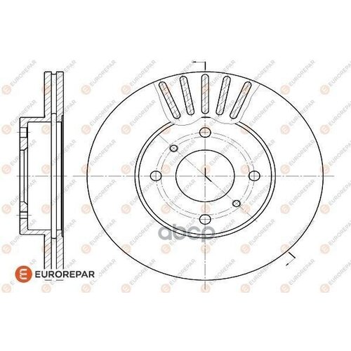 Диск Тормозной Nissan Almera Ii 00>, Primera I/Ii 90> EUROREPAR арт. 1618882880