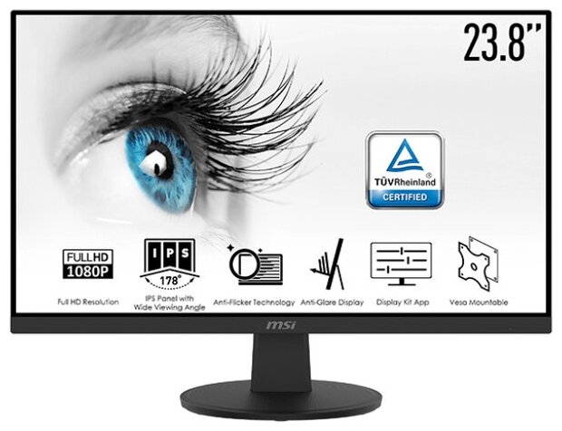 Монитор MSI PRO MP242V, 23.8", черный