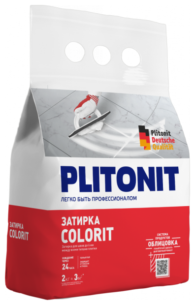 Затирка Plitonit Colorit, темно-серая, 2 кг - фотография № 8