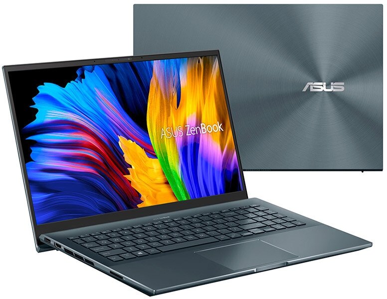 Ноутбук ASUS Zenbook Pro 15 UM535QA-KS241 90NB0UK1-M00BN0 (AMD Ryzen 7 5800H 3.2GHz/16384Mb/1Tb SSD/AMD Radeon Graphics/Wi-Fi/Bluetooth/Cam/15.6/1920x1080/Touchscreen/No OS)