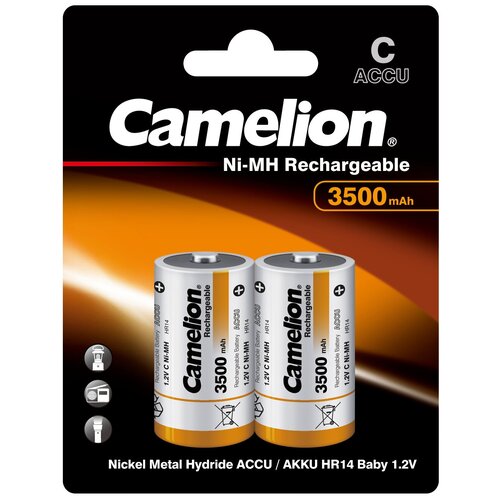 Camelion C- 3500mAh Ni-Mh BL-2 (NH-C3500BP2, аккумулятор,1.2В) аккумуляторы camelion nh aaa900bp2 900 mah aaa 2 шт