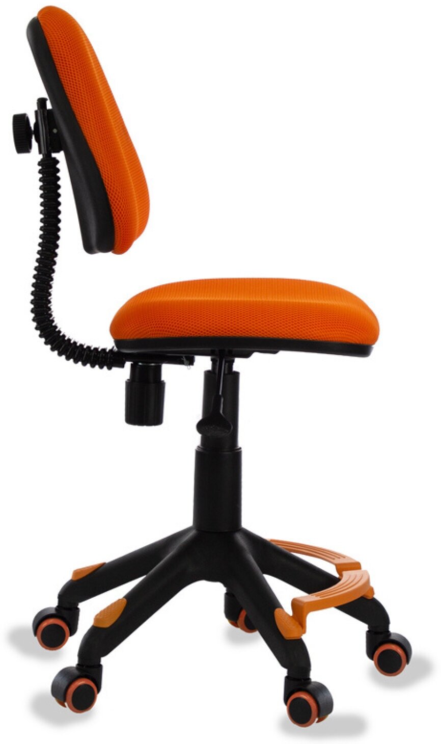 Кресло детское БЮРОКРАТ KD-4, на колесиках, ткань, оранжевый [kd-4/tw-96-1] - фото №3