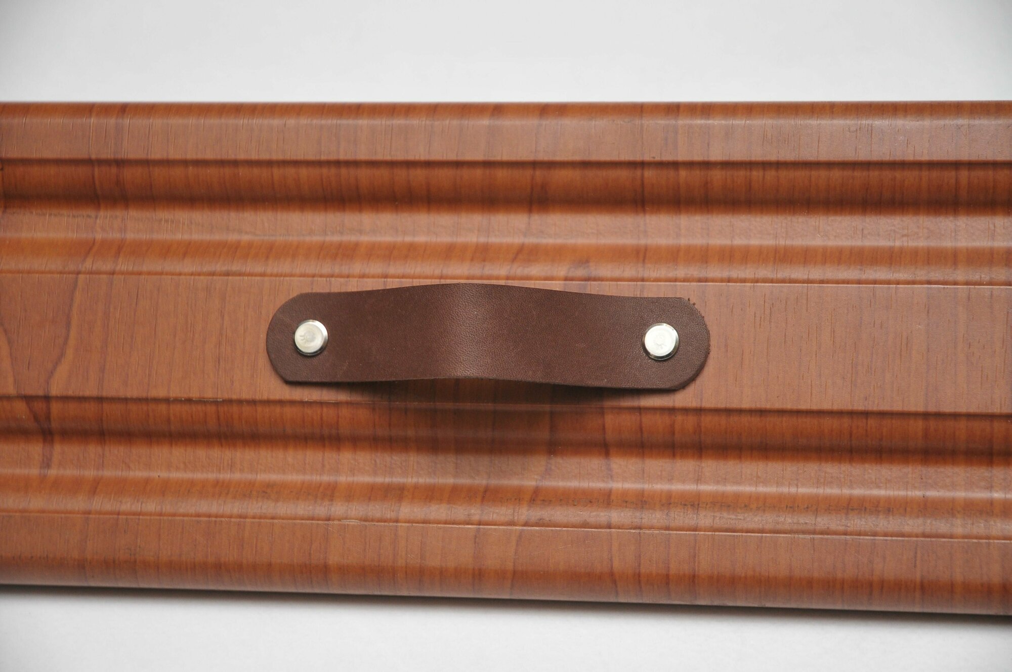 Ручка для мебели кожаная 96 мм без логотипа 2 шт коричневая/скоба/кожедуб - фотография № 13