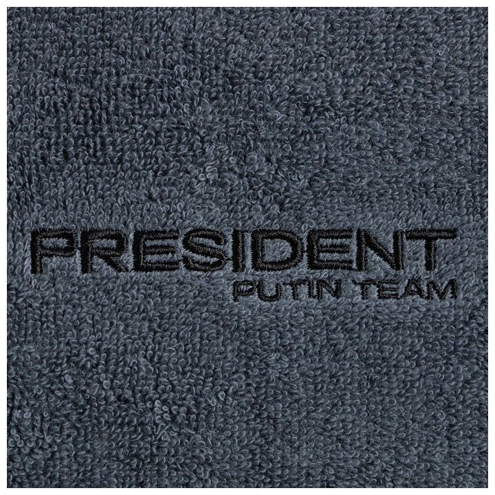 Полотенце махровое Putin team 30*60 см, цв. серый, 100% хлопок, 420 г/м2 - фотография № 4