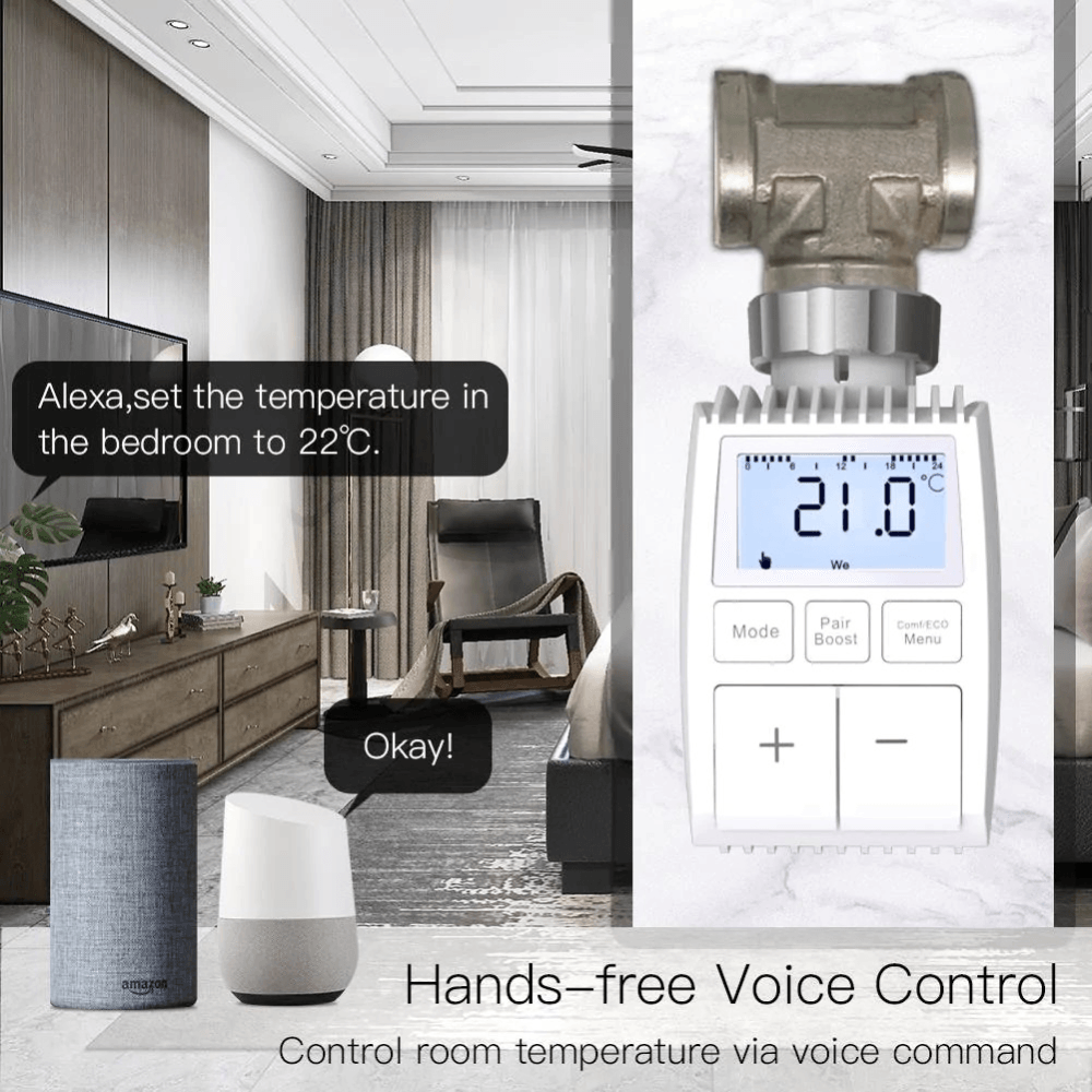 Термостат MOES Temperature Controller ZTRV-ZX-TV01 Zigbee - фотография № 5