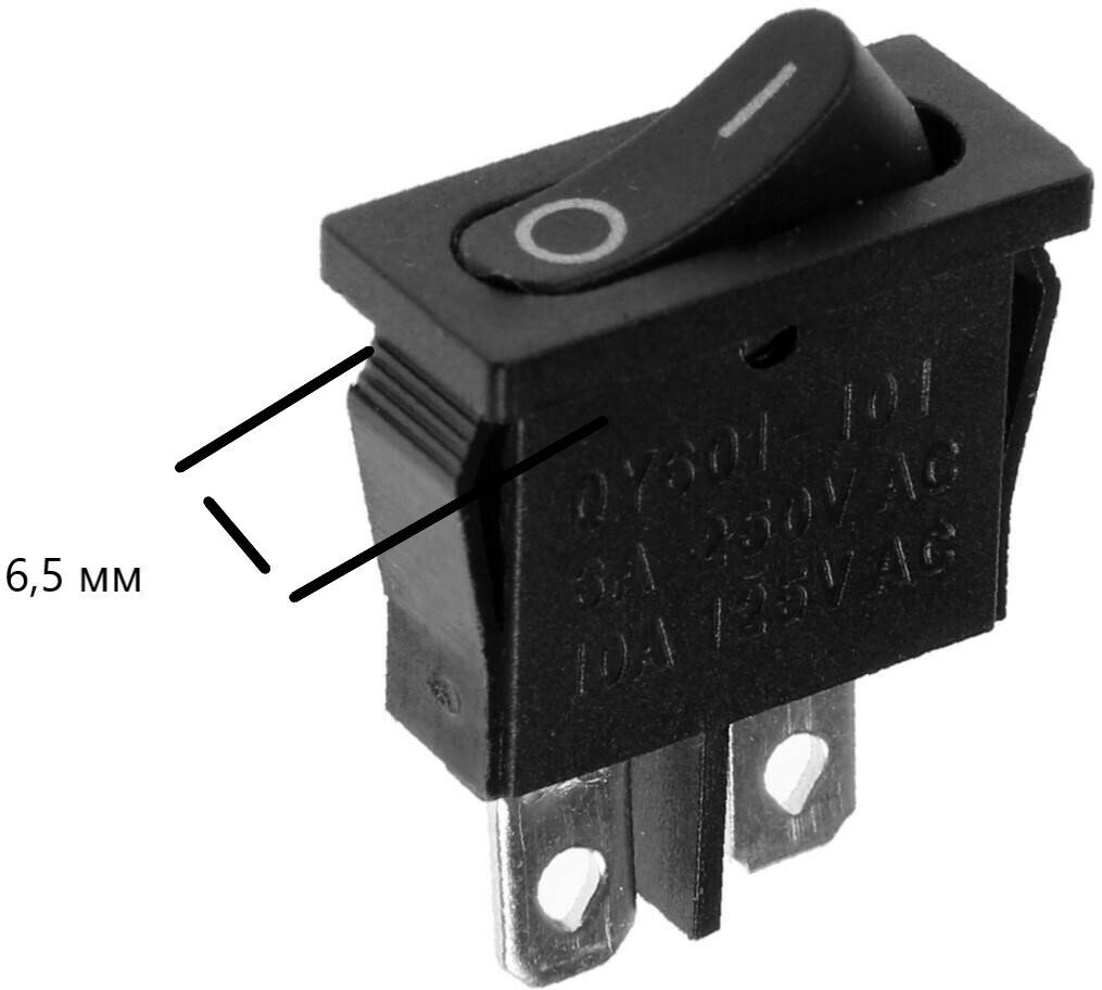 Клавишный выключатель, 250 В, 6 А, ON-OFF, 2c, цвет черный, 4 шт - фотография № 3