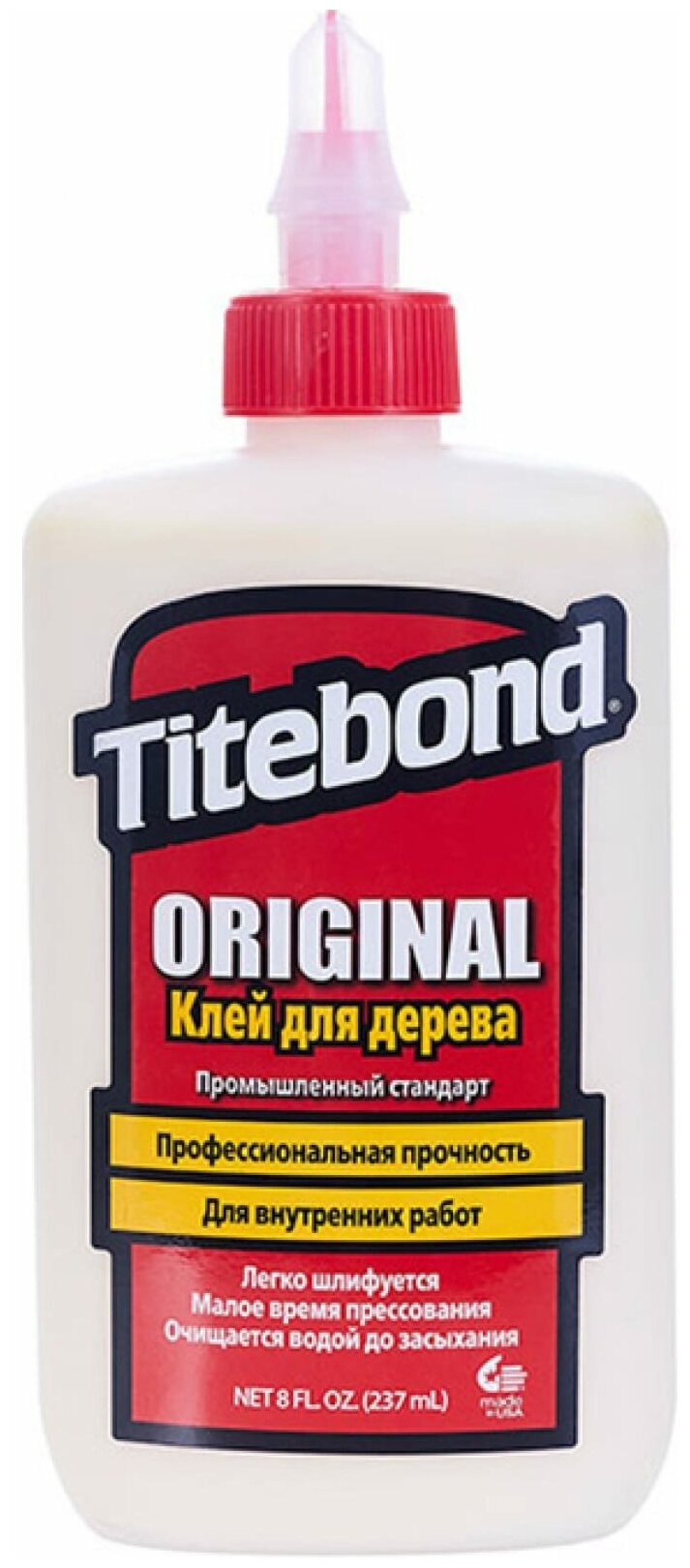 Столярный клей Titebond ORIGINAL желтый 237 мл - фотография № 1