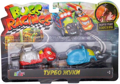 Игровой набор Bugs Racings Гонка жуков с 2 машинками красный Муравей Antrax и синий Жук Blast, K02BR006-1