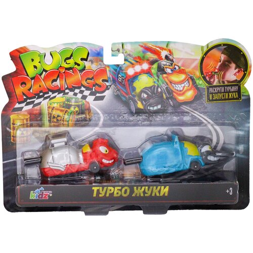 Игровой набор Bugs Racings Гонка жуков с 2 машинками красный Муравей Antrax и синий Жук Blast, K02BR006-1 большой игровой набор bugs racings гонка жуков с треком и 2 машинками