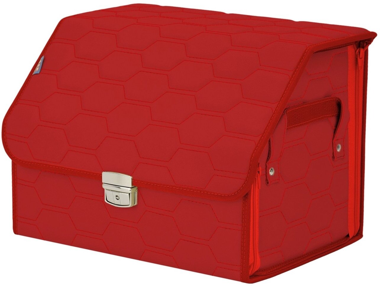 Органайзер-саквояж в багажник "Союз Премиум" (размер M). Цвет: красный с красной прострочкой Соты.