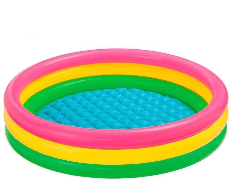 Детский бассейн радуга с надувным дном для детей от 2-х лет