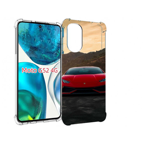 Чехол MyPads lamborghini ламборгини 1 мужской для Motorola Moto G82 / Moto G52 задняя-панель-накладка-бампер