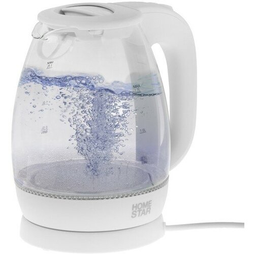 Чайник электрический Homestar HS-1012 стекло 17 л 2200 Вт белый 576100₽