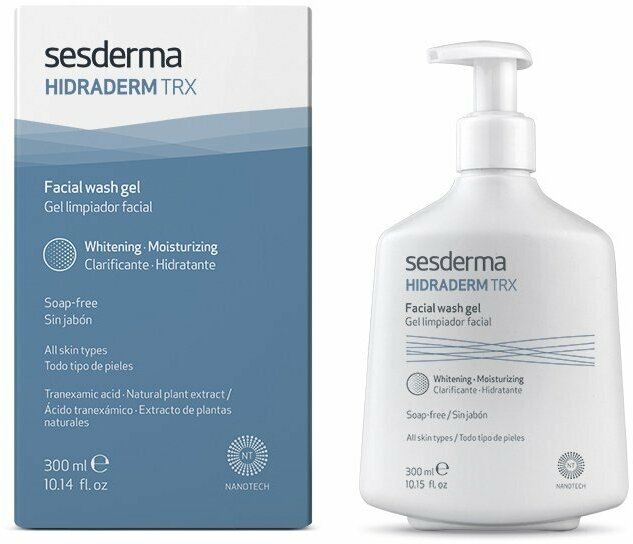 Гель очищающий увлажняющий для лица с гиалурованой кислотой, 300 мл, HIDRADERM TRX Facial wash gel, Sesderma