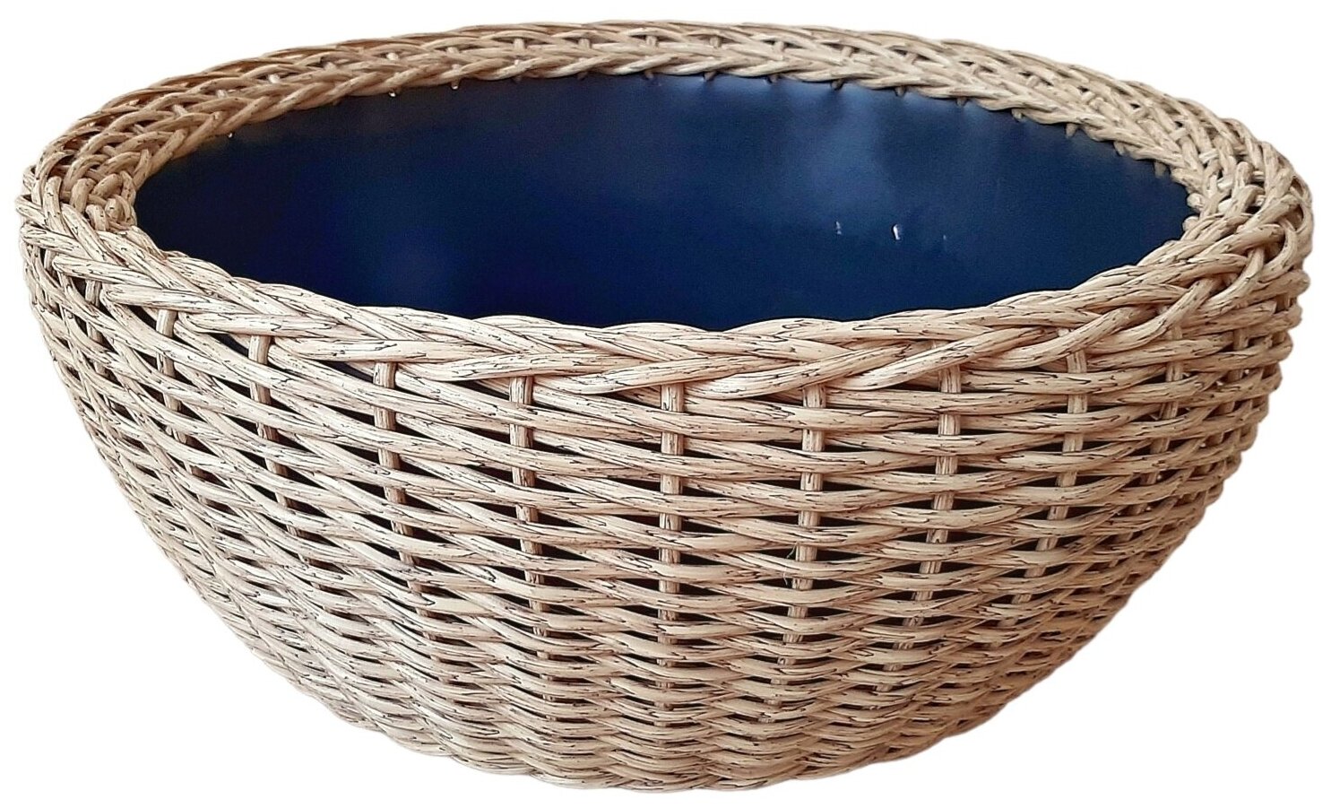 Клумба плетеная из ротанга, 50×45×20см, цвет светлая лоза - фотография № 3