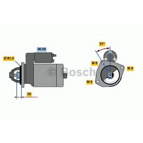 Стартер, bosch, 0986018960