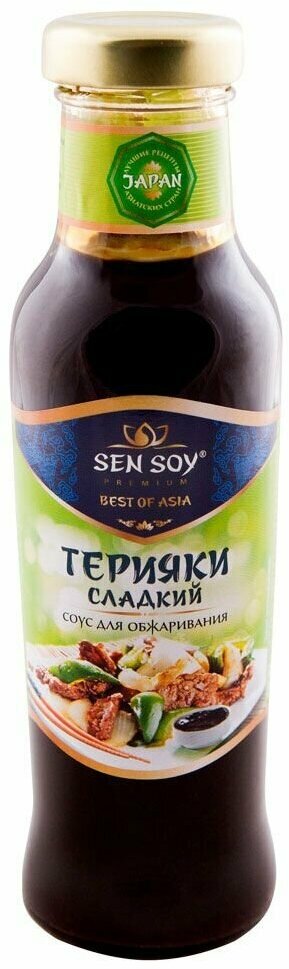 Соус Sen Soy Premium Терияки сладкий для обжаривания, 320 г, 4 шт