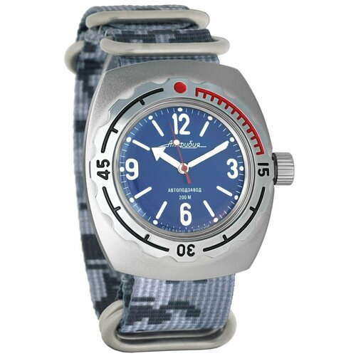 Наручные часы Восток Амфибия, серый наручные часы восток амфибия механические с автоподзаводом амфибия 170g01 clear digitalgrey серый