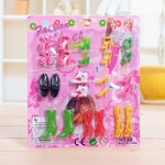 Набор обуви для кукол барби, 12 пар, цвет микс - изображение
