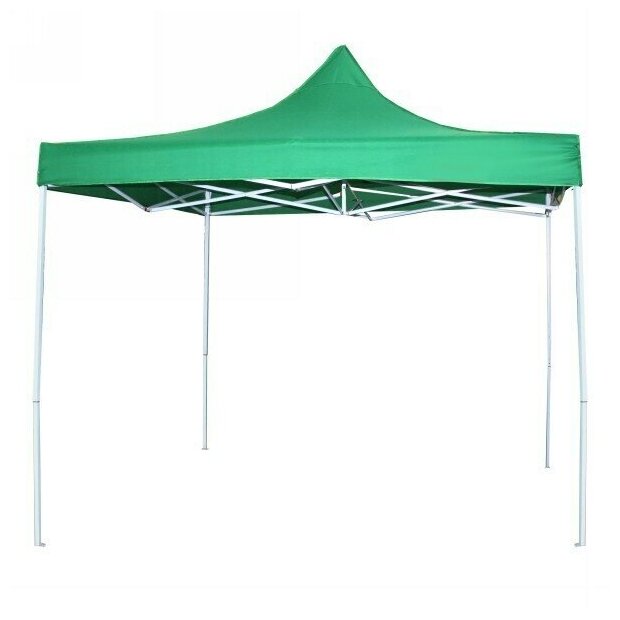 Тент-шатер "Простор" раздвижной 3*3*2,5м, 3 стенки, зеленый - фотография № 10