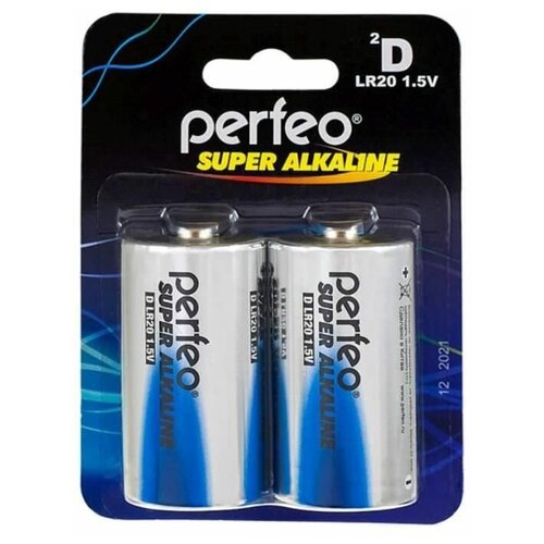 Батарейки Perfeo LR20/2BL Super Alkaline батарейка d щелочная perfeo lr20 2sh super alkaline 2 шт