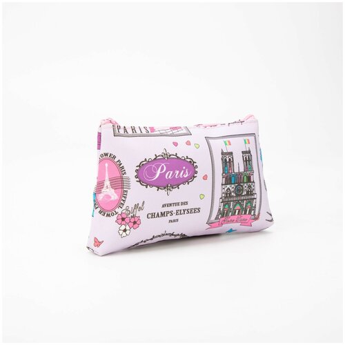 фото Косметичка простая города. 18*2*10. отд на молнии. сиреневый 4698538 сима-ленд