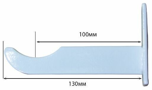 3.2 Кронштейн усиленный белый длинный - фотография № 1