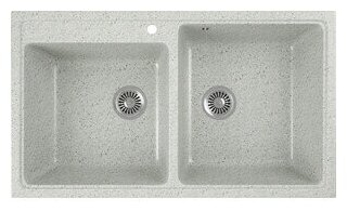 Кухонная мойка врезная GreenStone GRS-85k-310 серый - фотография № 4