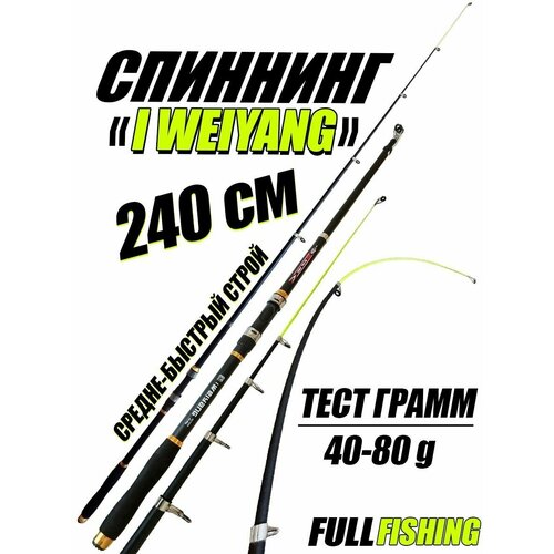 фото Спиннинг для рыбалки "i weiyang" 240 см. тест: 40-80 грамм full fishing