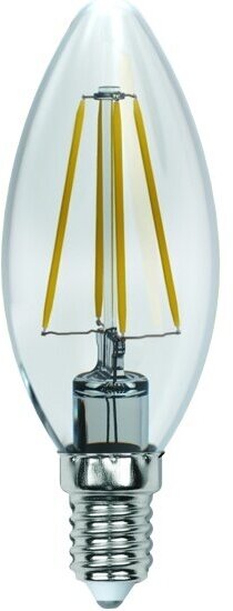 Светодиодная лампа Uniel LED-C35-13W/3000K/E14/CL PLS02WH Форма "свеча", прозрачная. Серия Sky. Теплый белый свет (3000К). Картон. ТМ .